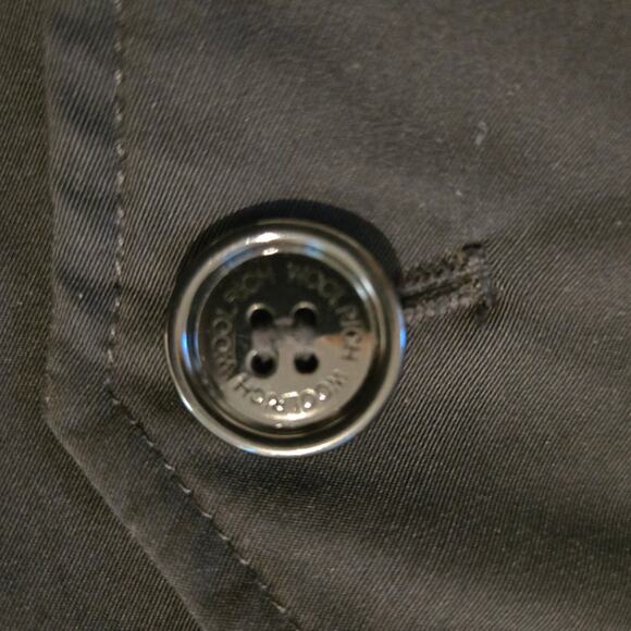 Woolrich John Rich & Bros. Black Ramar Cloth Hooded Raincoat Chore Coat, Size L - Picture 8 of 13